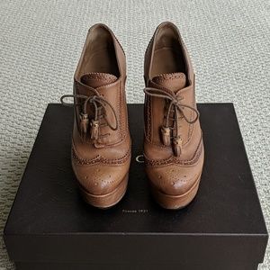 Gucci platform wedge booties